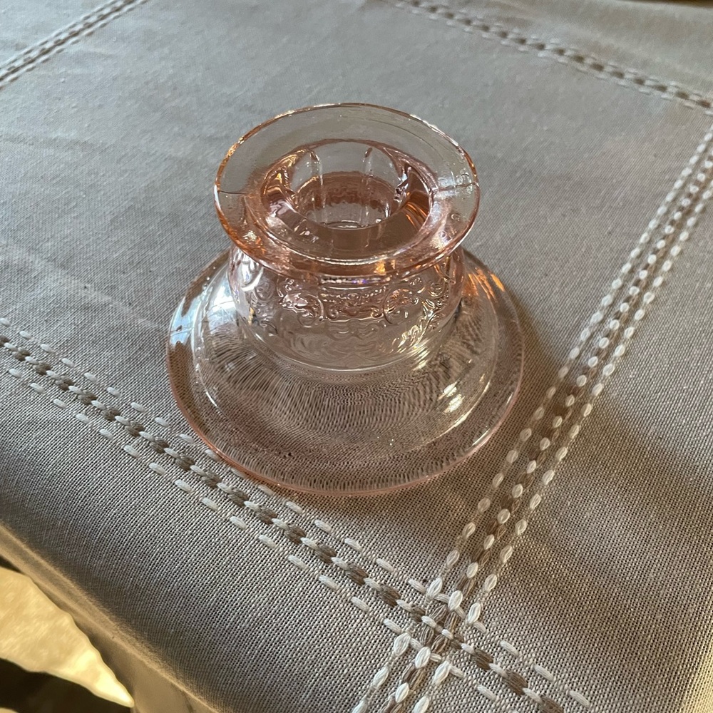 Madrid Federal Glass Co Pink Depression Glass
Candlestick Holder